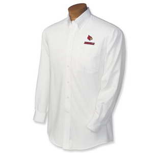 Louisville Cardinals B&T LS Nailshead Sport Shirt - White